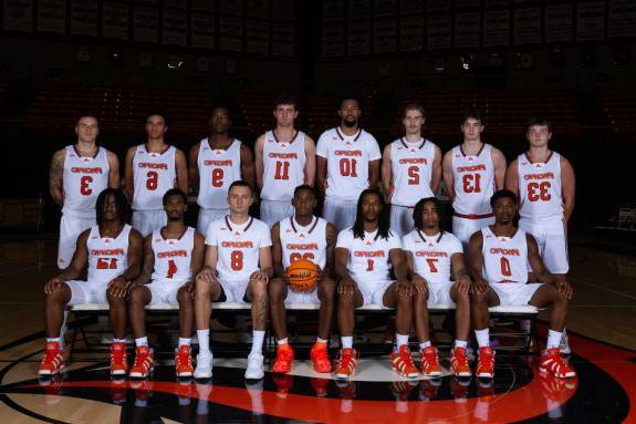 Pacific men's basketball team photo